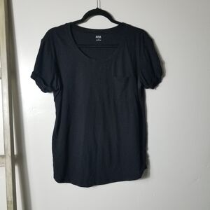 ANA WOMEN'S BLACK POCKET TEE SIZE LARGE